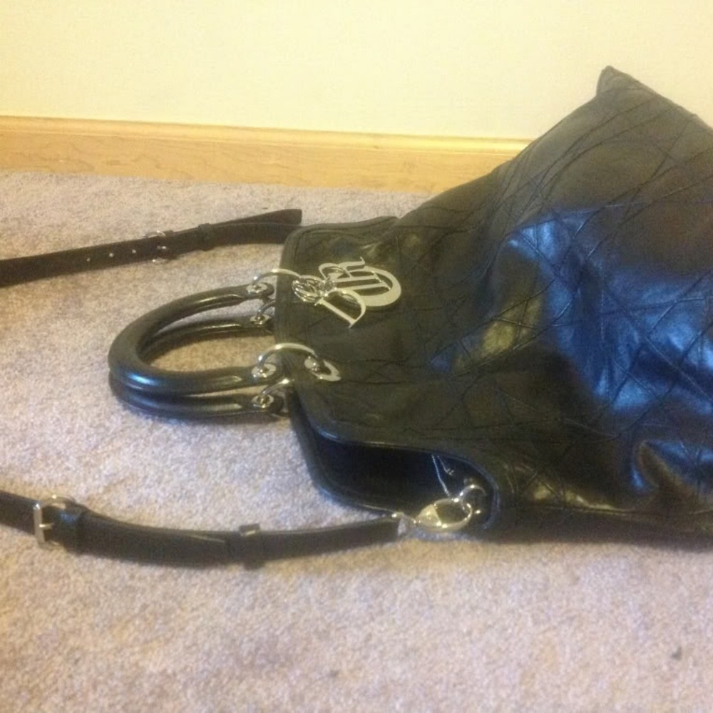 Dior black cannage Granville leather handbag LRG - Picture 3 of 5